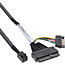 InLine® U.2 kabel, SSD met U.2 (SFF-8639) naar SFF-8643 + voeding, 0,75m