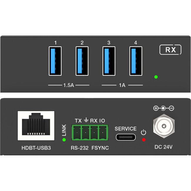 InLine® USB Extender, Cat.6, USB 3.2, 100m, Set