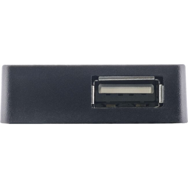InLine® USB 2.0 hub, 4 poorten, zwart, met USB DC-kabel, kabel 30cm