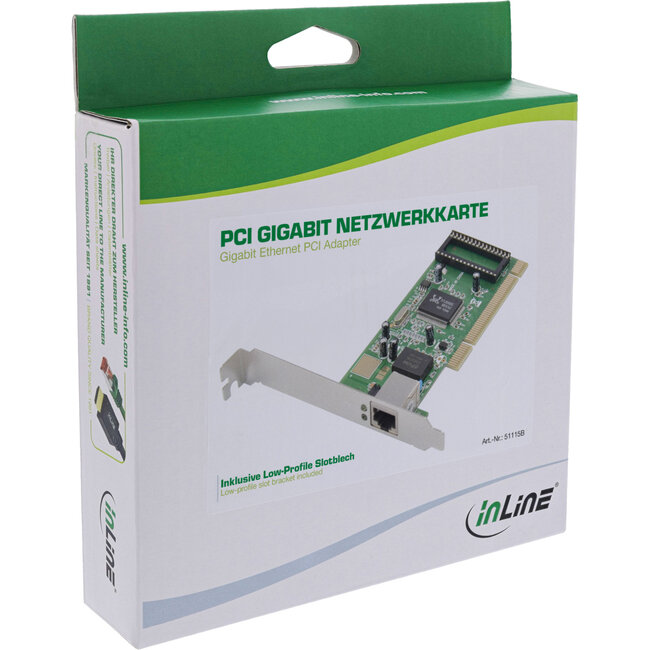InLine® Gigabit netwerkkaart, 1Gb/s, PCI