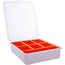 InLine® Kleine onderdelenbak, 7 compartimenten, afmetingen: 180x140x40mm, oranje