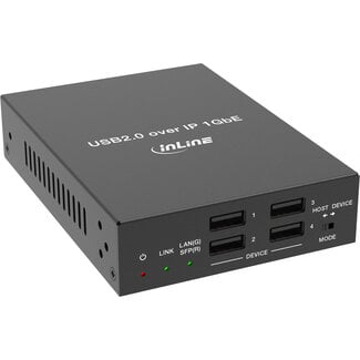 InLine InLine® USB 2.0 host/apparaat-extender via IP, RJ45 / SFP