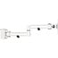 InLine® Slatwall monitorsteun, lang, wit
