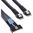 InLine® MCIO-kabel, MCIO x8-stekker naar 2x 4i SFF-8654-stekker, 0,75m