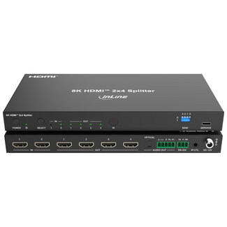 InLine InLine® Video Splitter, 2x4, HDMI 8K/60Hz (4K/120Hz)