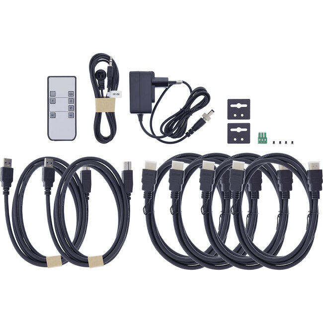 InLine® KVM-schakelaar, 2-weg, HDMI, Dual Monitor, 8K60Hz, USB Hub, zwart