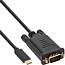 InLine® USB Display kabel, USB-C male naar VGA male, 2m