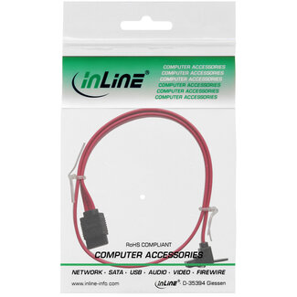 InLine InLine® SATA 6Gb/s kabel, met kabelschoen, haaks, 0,75m