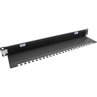 InLine InLine® 19" kabeldoorvoerplaat, 1U, borstel, zwart