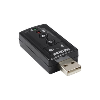 InLine InLine® USB audiokaart, met virtueel 7.1 surround-geluid