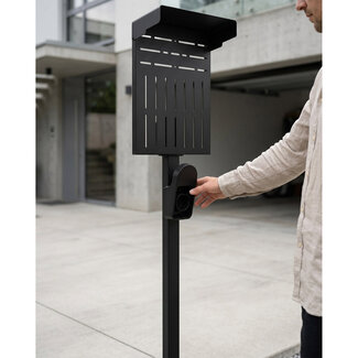 InLine InLine® universele muurboxstandaard met EV-oplaadkabelhouder, zwart