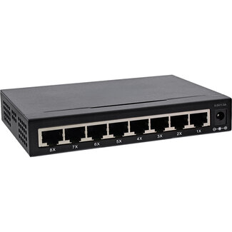 InLine InLine® 8-poorts Gigabit-switch, 1 Gb/s, desktop, metalen behuizing