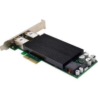 InLine InLine® Dual Gigabit netwerkkaart, 2x RJ45 1 Gb/s, PCIe x4, PoE+