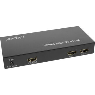 InLine InLine® HDMI switch, 3 ingangen naar 1 uitgang, 4K2K, 3D, HD-audio