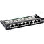 InLine® patchpaneel Cat.6A 8-voudig 0,5U voor bureau-/muurmontage, zwart,RAL9005