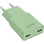 InLine® USB-C lader, 30 W, GaN, Dual USB-C, PD/PPS, Matcha Latte/Groen