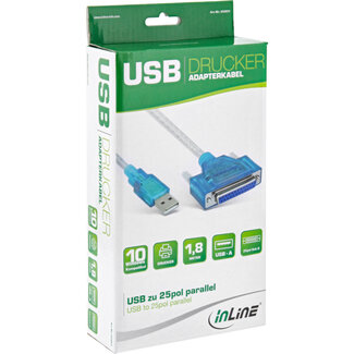 InLine InLine® USB naar 25-pin parallelle adapterkabel, 1,8m