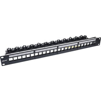 InLine InLine® patchpaneel 24-voudig, Keystone leeg patchpaneel, 19", 1U, zwart