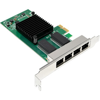 InLine InLine® Quad Gigabit netwerkkaart, 4x RJ45 1 Gb/s, PCIe x1