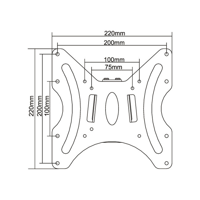InLine® muurbeugel voor flatscreens, 58-107cm (23-42"), max. 30kg
