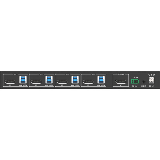 InLine® KVM Switch, 4x1, DP 4K/60Hz, USB 3.2 Hub