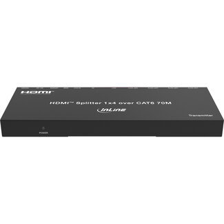 InLine InLine® Video Splitter/Extender, 1x4, Cat.6, HDMI 4K/30Hz, Kit, incl ontvangers