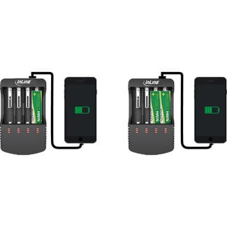 InLine InLine® oplader voor lithium en NiCd+NiMH