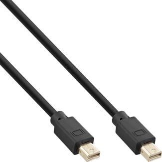 InLine InLine® Mini DisplayPort 1.4 kabel, male / male zwart/goud, 1m