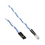 InLine® HDD LED / Power LED voor aansluiting op moederbord, blauw, 5mm, 0,8m