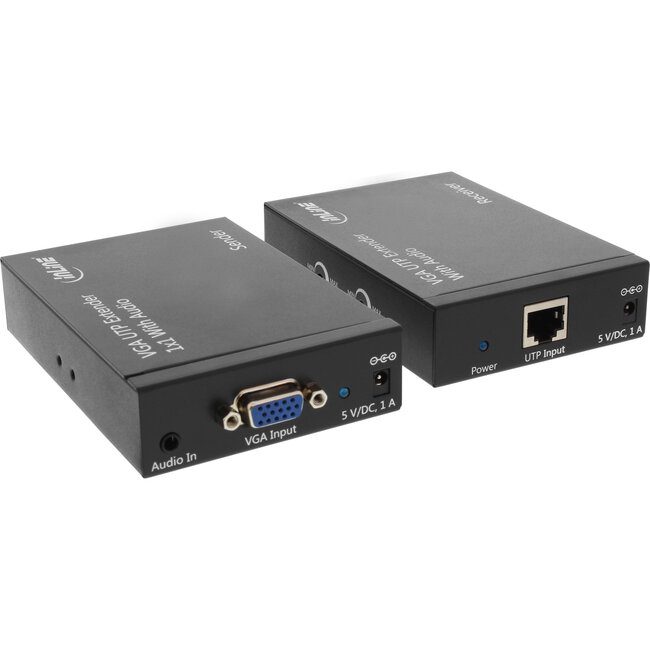InLine® VGA-extender/verlenging via UTP, met audio, tot 300 m