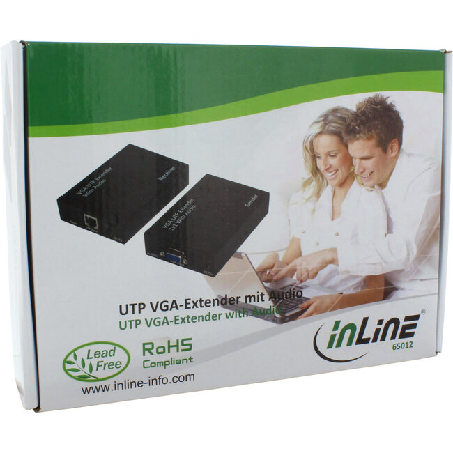 InLine® VGA-extender/verlenging via UTP, met audio, tot 300 m