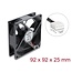 Delock Axial Fan 48 V DC, 92 x 92 x 25 mm with 4 pin PWM fan connector female black