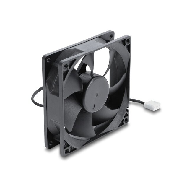 Delock Axial Fan 48 V DC, 92 x 92 x 25 mm with 4 pin PWM fan connector female black