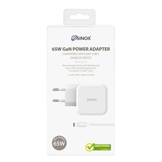 Sinox USB C 65W Macbook Replacement  Power Adaptor  Cable