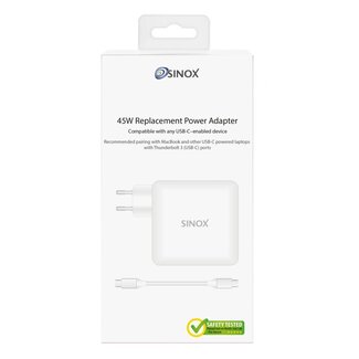 Sinox USB C 45W Macbook Replacement  Power Adaptor Cable