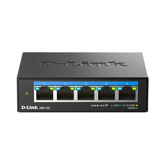 D-Link D-LINK DMS-105/E 5-Poorts Switch , Multi-Gigabit Unmanaged