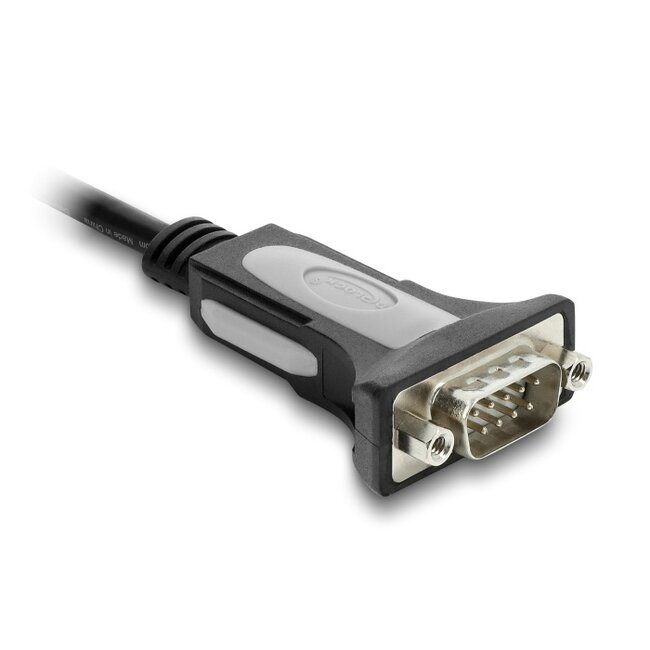 Delock Adapter USB 2.0 Type-A to 1 x Serial RS-232 D-Sub 9 pin male with nuts 3 m