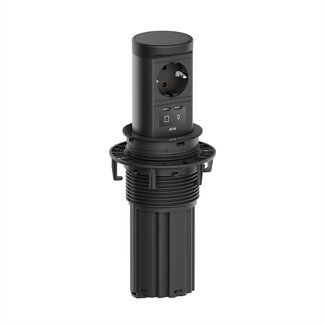 Bachmann BACHMANN ELEVATOR2 1xCEE7/3, 1xUSB C/C 45W RAL9005 2,0 m AEH