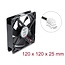 Delock Axial Fan 48 V DC, 120 x 120 x 25 mm with 2 pin fan connector female black