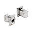 Delock D-Type Module RJ45 jack to jack 90° angled Cat.6A silver