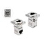 Delock D-Type Module RJ45 jack to jack 90° angled Cat.6A silver