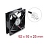 Delock Axial Fan 48 V DC, 92 x 92 x 25 mm with 2 pin fan connector female black