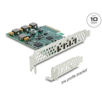 DeLOCK Delock PCI Express x4 Card to 4 x USB Type-C™ 10 Gbps - Low Profile Form Factor