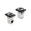 Delock D-Type Module RJ45 jack to jack 90° angled Cat.6A black / silver