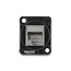 Delock D-Type Module RJ45 jack to jack 90° angled Cat.6A black / silver