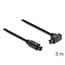 Delock TOSLINK cable 90° angled male to straight male, Ø 4 mm, 3 m, black