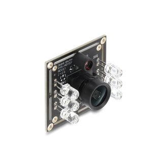 DeLOCK Delock USB 2.0 Camera Module with Global Shutter black / white 0.92 mega pixel 65° 6 IR LED V6 fix focus