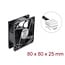 Delock Axial Fan 48 V DC, 80 x 80 x 25 mm with 4 pin PWM fan connector female black
