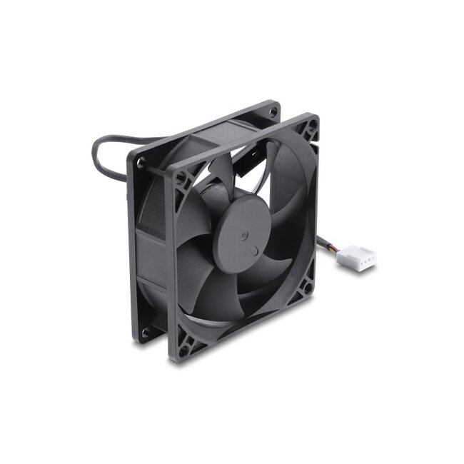 Delock Axial Fan 48 V DC, 80 x 80 x 25 mm with 4 pin PWM fan connector female black