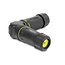 Delock Cable Connector RJ45 jack to RJ45 jack Cat.6 with M23 x 1.5 mm thread 90° angled IP68 dust and waterproof black
